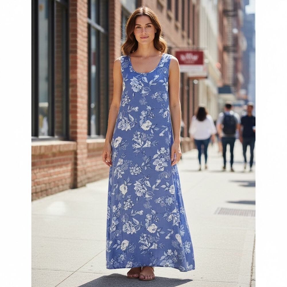 Express Blue Floral Maxi Dress
